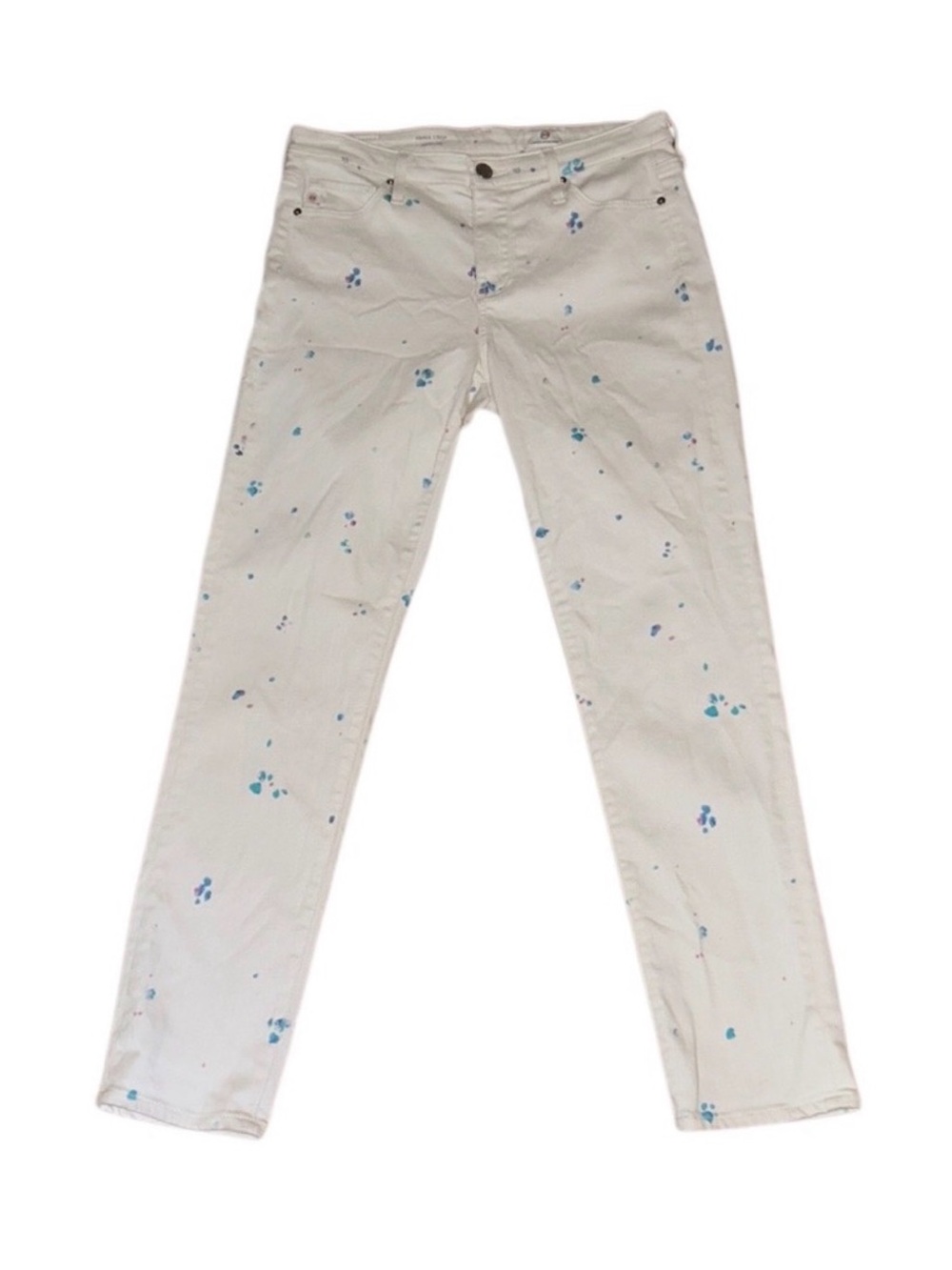 NWT ANTHROPOLOGIE AG Adriano Goldschmied Prima Crop Paint Splatter Jeans 29